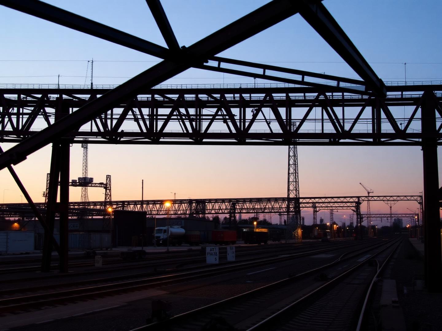 Infraestrutura industrial ao crepúsculo